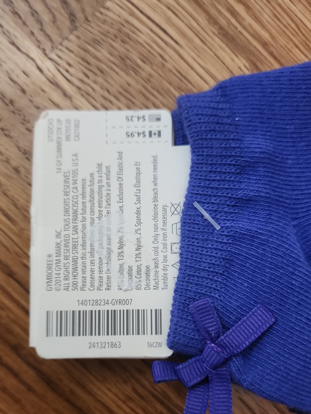NWT, 2014 Summer, Gymboree Girls Set of 3 Socks, Large (Shoe Size 3 And Up, US) - Picture 5 of 5